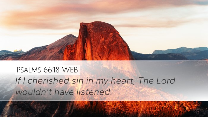 Psalms 66:18 WEB Bible Verse Image