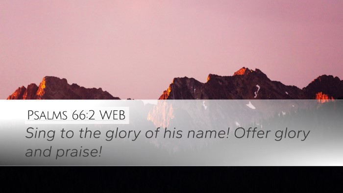 Psalms 66:2 WEB Bible Verse Image