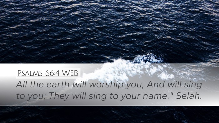 Psalms 66:4 WEB Bible Verse Image
