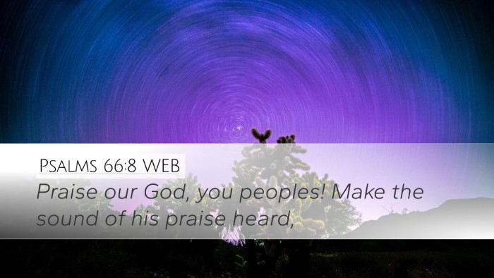 Psalms 66:8 WEB Bible Verse Image