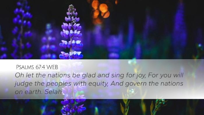 Psalms 67:4 WEB Bible Verse Image