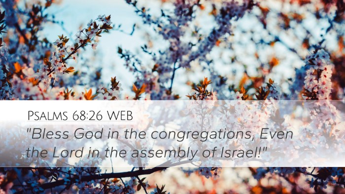 Psalms 68:26 WEB Bible Verse Image