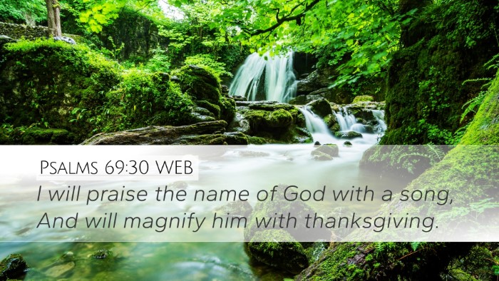 Psalms 69:30 WEB Bible Verse Image