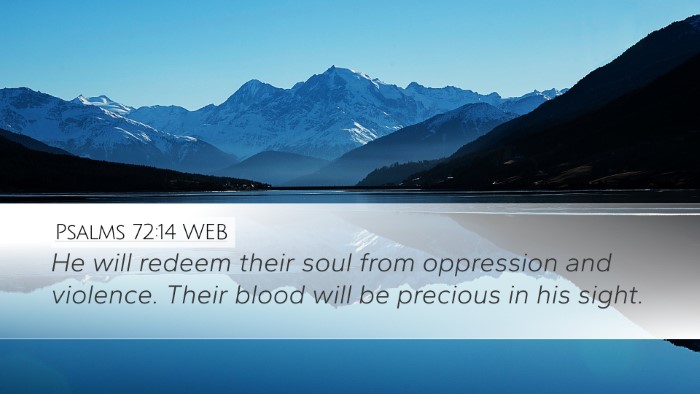 Psalms 72:14 WEB Bible Verse Image
