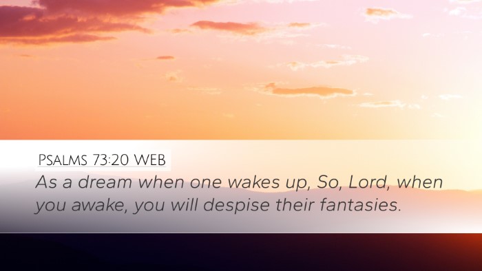 Psalms 73:20 WEB Bible Verse Image