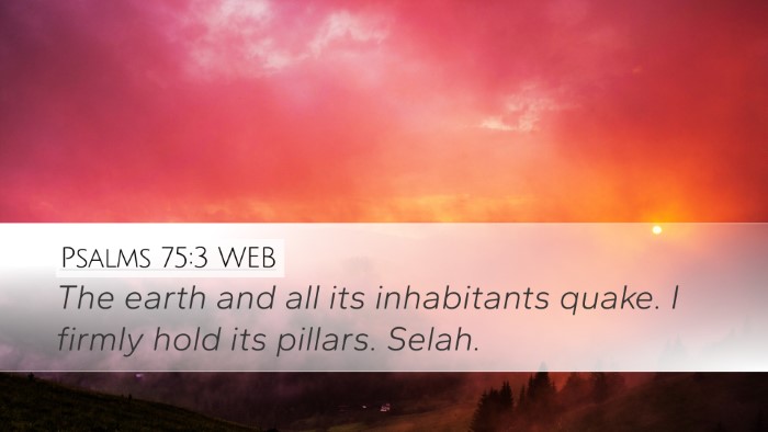 Psalms 75:3 WEB Bible Verse Image