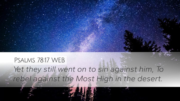 Psalms 78:17 WEB Bible Verse Image