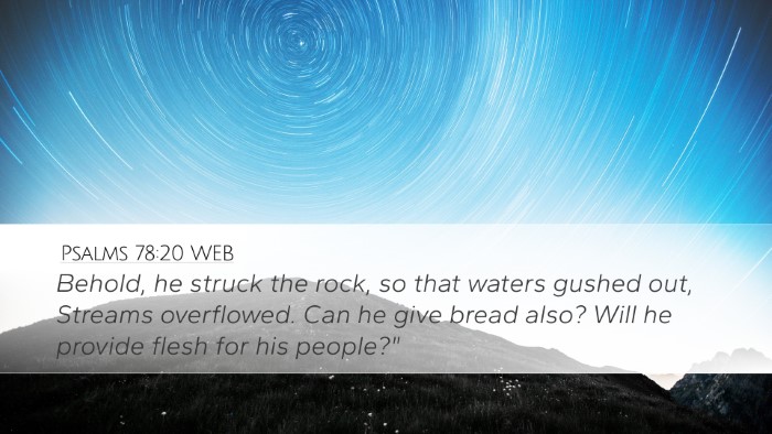 Psalms 78:20 WEB Bible Verse Image