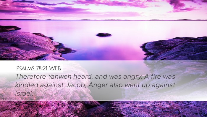 Psalms 78:21 WEB Bible Verse Image