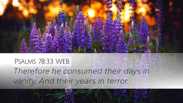 Psalms 78:33 WEB Bible Verse Image