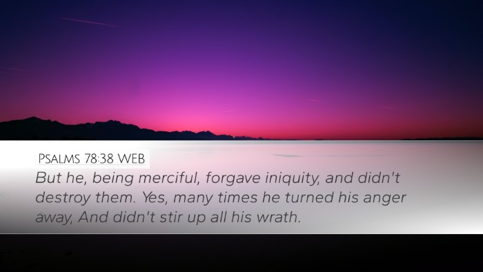 Psalms 78:38 WEB Bible Verse Image