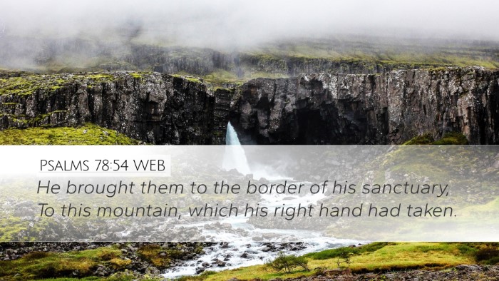 Psalms 78:54 WEB Bible Verse Image