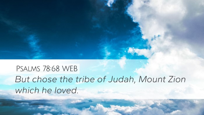 Psalms 78:68 WEB Bible Verse Image