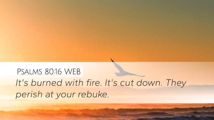 Psalms 80:16 WEB Bible Verse Image
