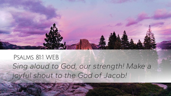Psalms 81:1 WEB Bible Verse Image