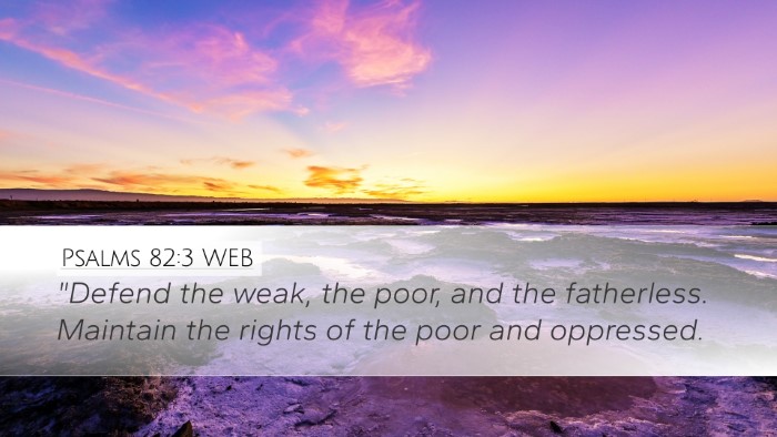 Psalms 82:3 WEB Bible Verse Image