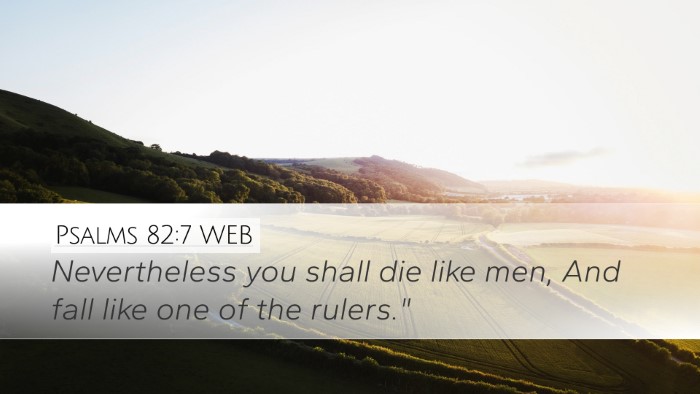 Psalms 82:7 WEB Bible Verse Image