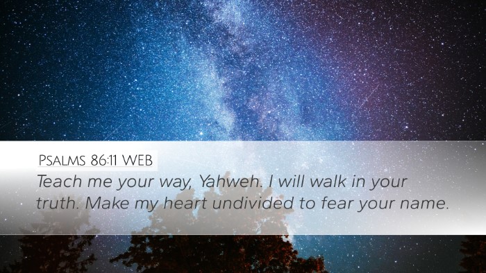Psalms 86:11 WEB Bible Verse Image
