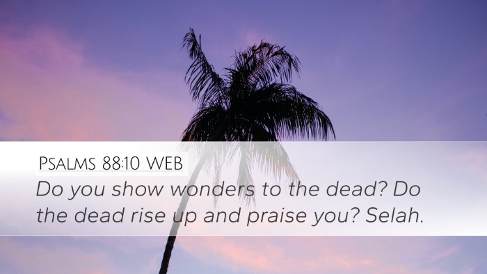 Psalms 88:10 WEB Bible Verse Image