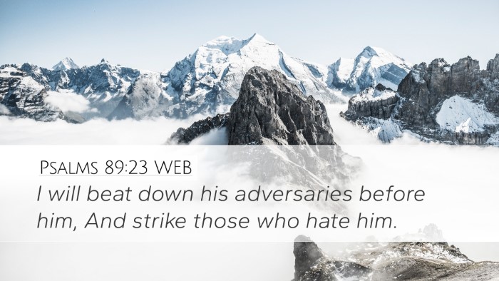 Psalms 89:23 WEB Bible Verse Image