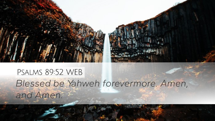 Psalms 89:52 WEB Bible Verse Image