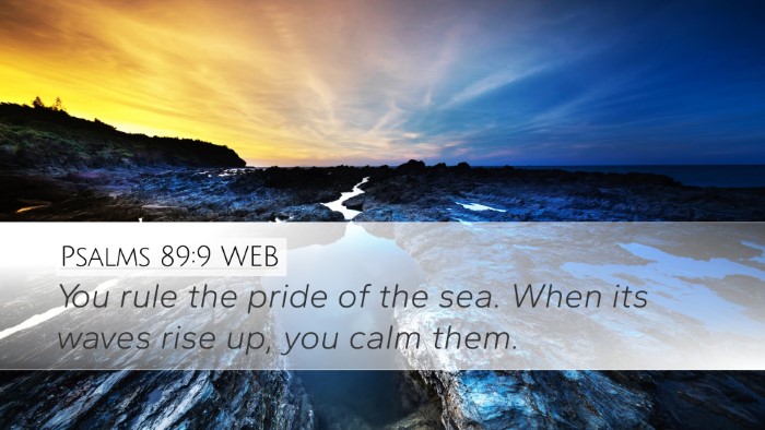 Psalms 89:9 WEB Bible Verse Image