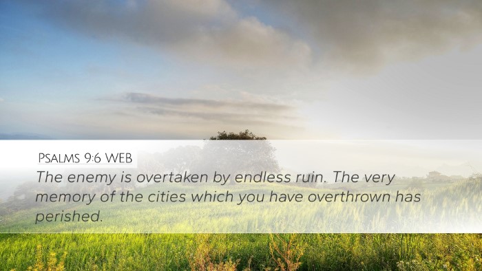 Psalms 9:6 WEB Bible Verse Image
