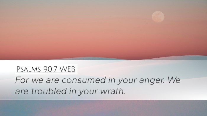 Psalms 90:7 WEB Bible Verse Image
