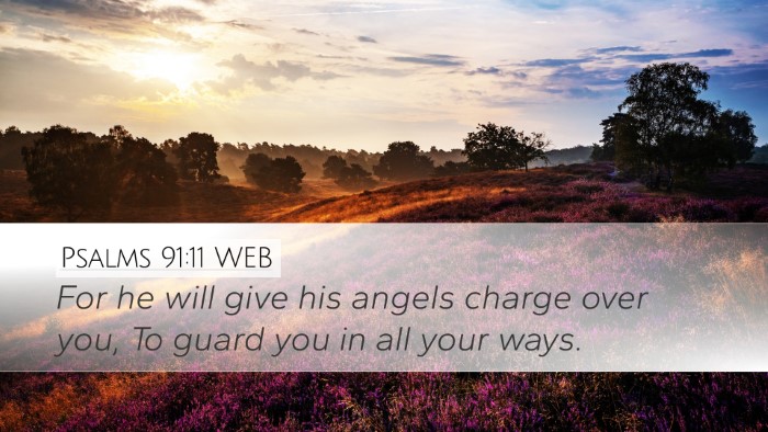Psalms 91:11 WEB Bible Verse Image