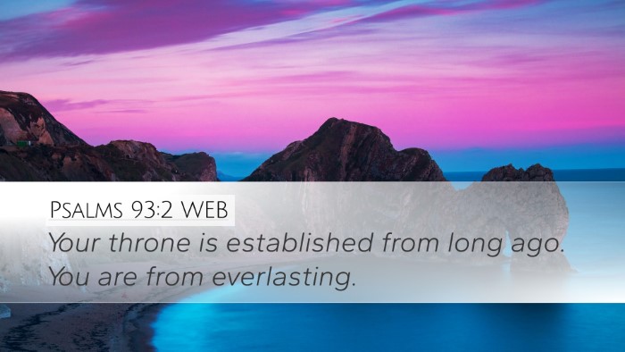 Psalms 93:2 WEB Bible Verse Image