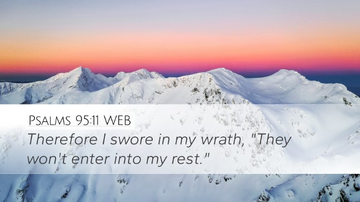 Psalms 95:11 WEB Bible Verse Image