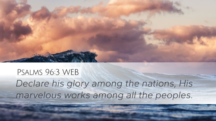 Psalms 96:3 WEB Bible Verse Image