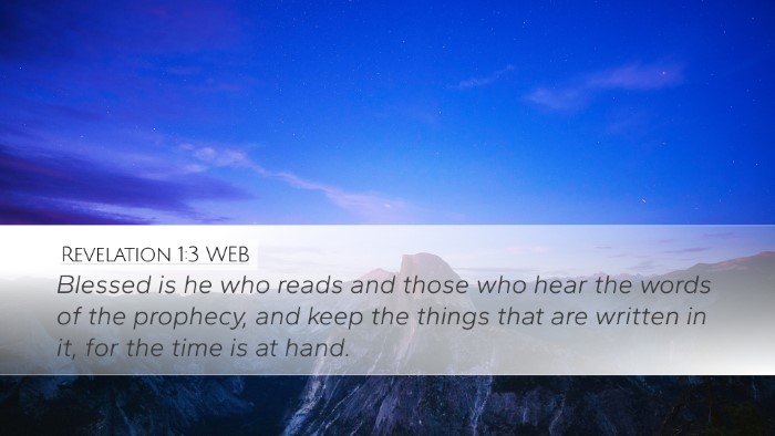 Revelation 1:3 WEB Bible Verse Image