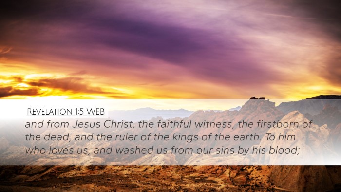 Revelation 1:5 WEB Bible Verse Image