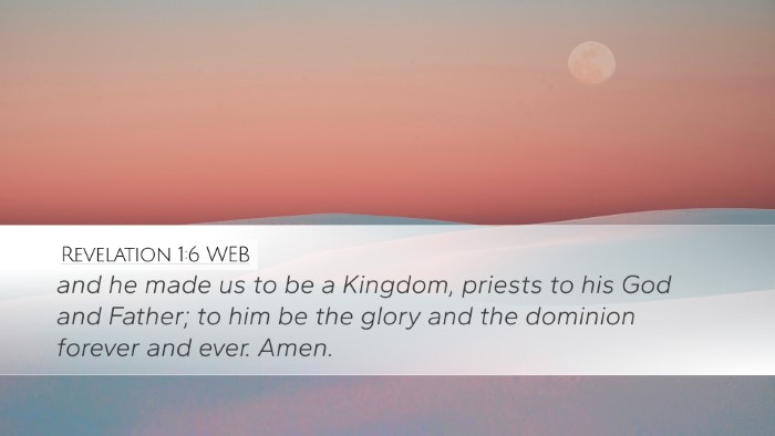 Revelation 1:6 WEB Bible Verse Image