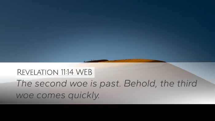 Revelation 11:14 WEB Bible Verse Image