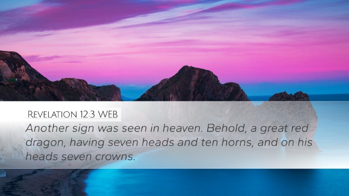 Revelation 12:3 WEB Bible Verse Image