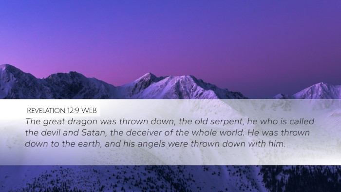 Revelation 12:9 WEB Bible Verse Image