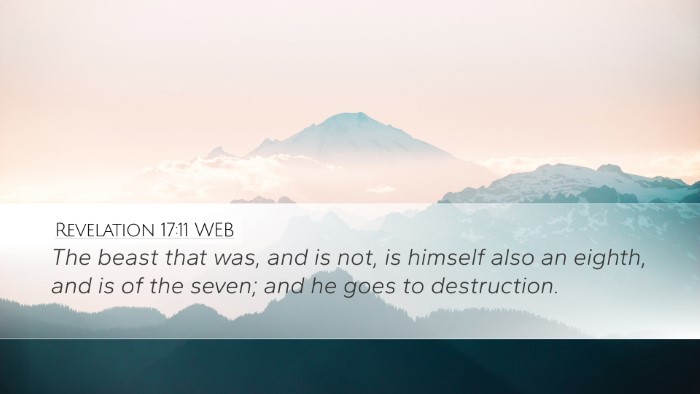 Revelation 17:11 WEB Bible Verse Image