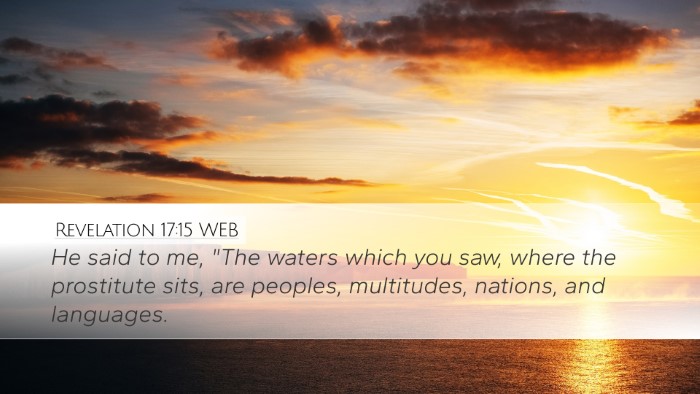 Revelation 17:15 WEB Bible Verse Image