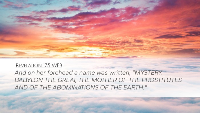 Revelation 17:5 WEB Bible Verse Image