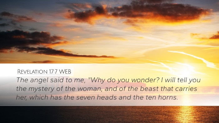 Revelation 17:7 WEB Bible Verse Image