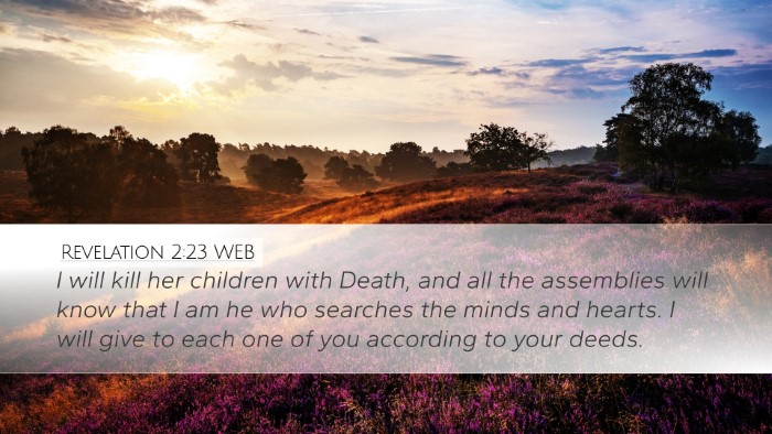 Revelation 2:23 WEB Bible Verse Image