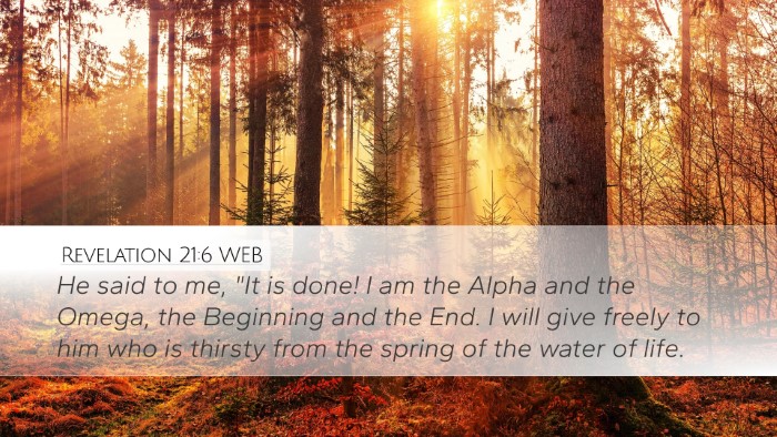 Revelation 21:6 WEB Bible Verse Image