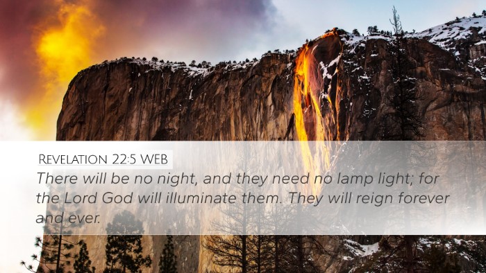 Revelation 22:5 WEB Bible Verse Image