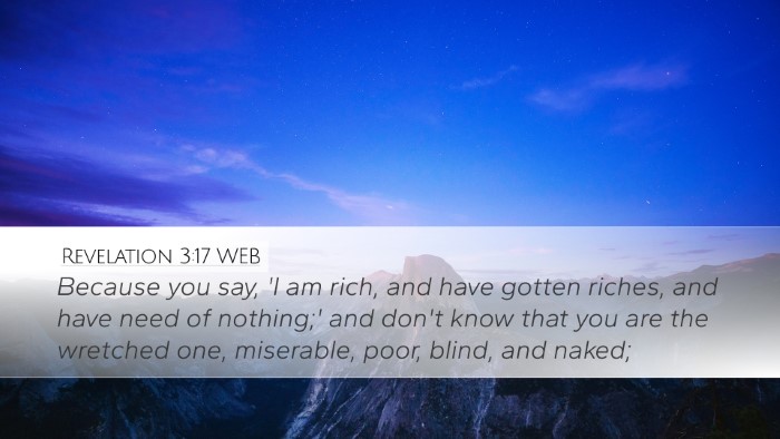Revelation 3:17 WEB Bible Verse Image