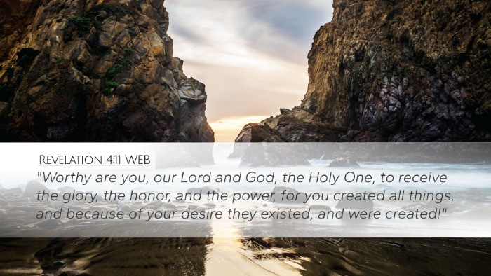 Revelation 4:11 WEB Bible Verse Image