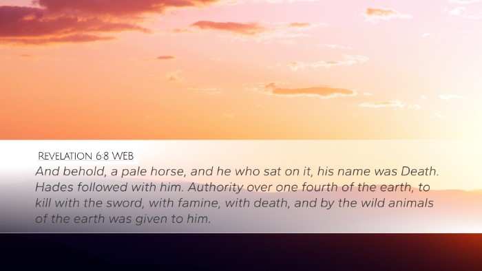 Revelation 6:8 WEB Bible Verse Image