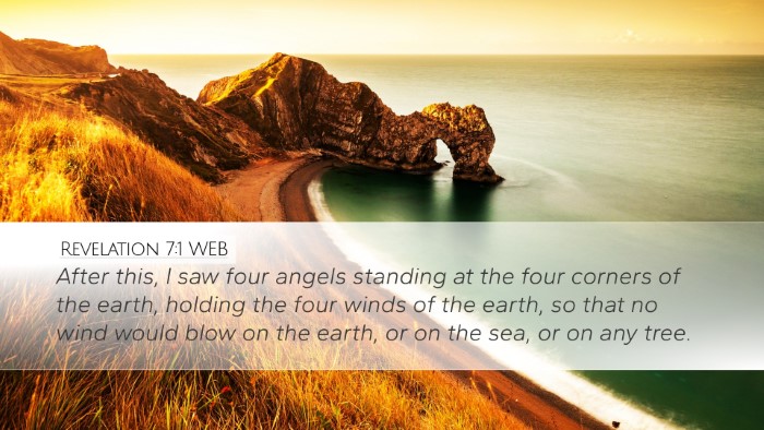 Revelation 7:1 WEB Bible Verse Image
