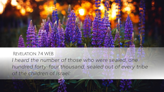 Revelation 7:4 WEB Bible Verse Image